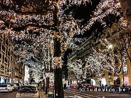 PARIS_IMG_20241130_192851474_HDR De Avenue Montaigne is de poepsjieke zijstraat van de Champs Elyses waar tal van luxueuze modemerken een prestigieuze winkel hebben.